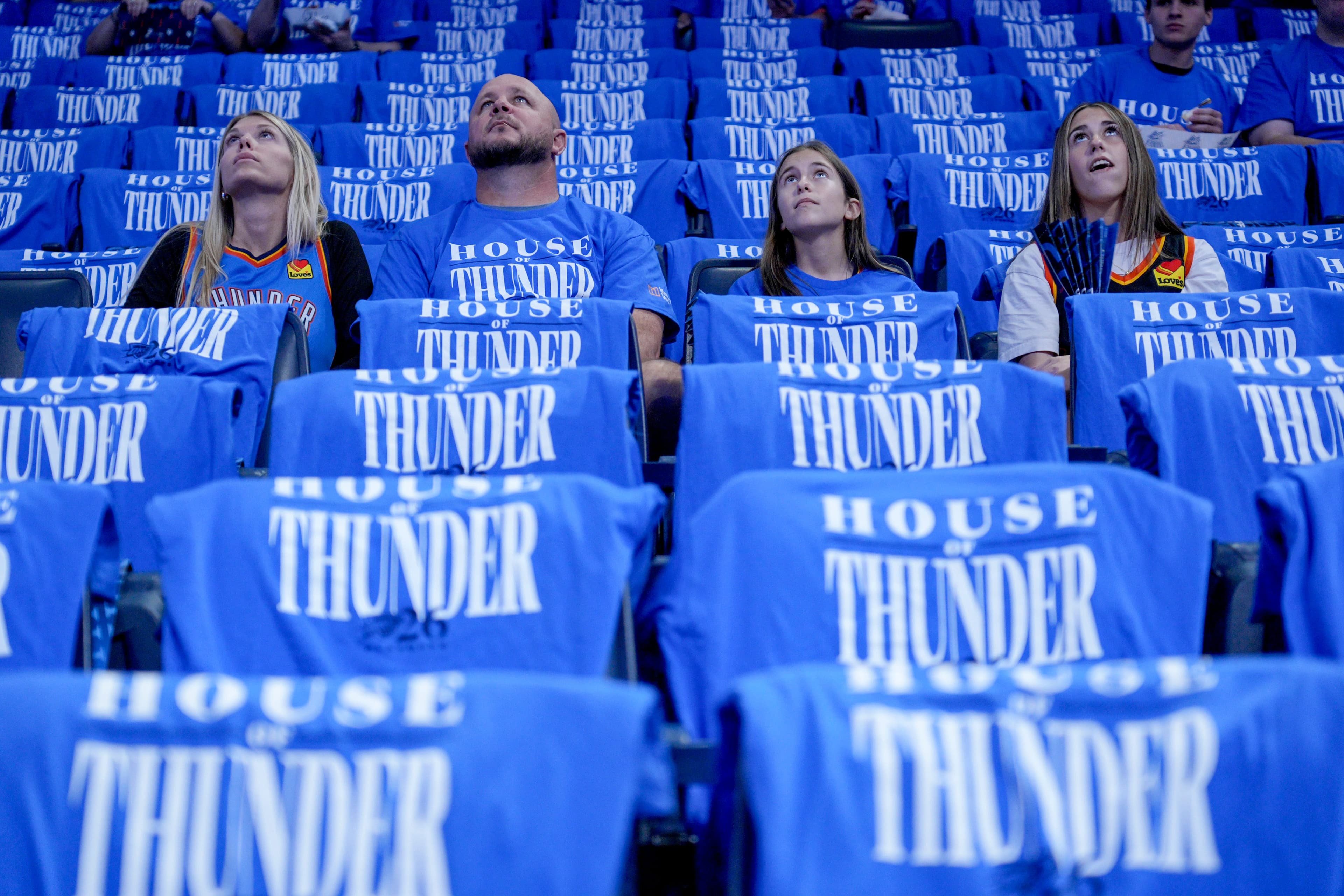 OKC's NBA Playoff shirt tradition still takes Thunder fans by storm