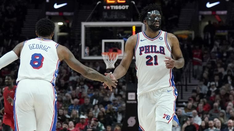 Sixers predicted to make blockbuster trade for $150 million two-time Finals MVP, part ways with either of Joel Embiid, Paul George in process