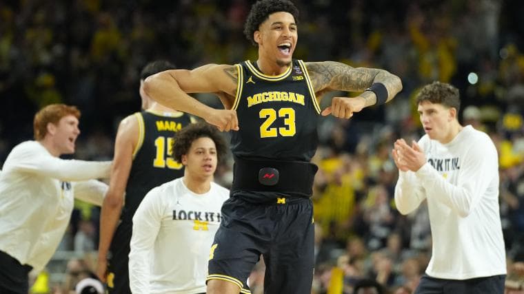 Is Yaxel Lendeborg playing for Michigan tonight vs. UConn in national championship?