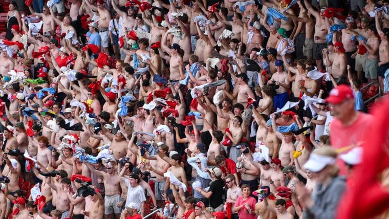 Shirtless club baseball team starts wave of 'tarps off' at Cardinals game, gets invited to postgame clubhouse