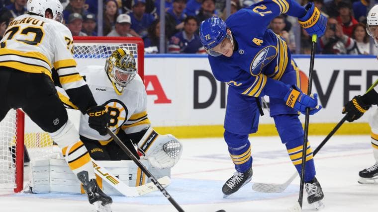 Why Sabres' Tage Thompson was out for so long with misconduct before subbing in late in rally attempt vs. Bruins