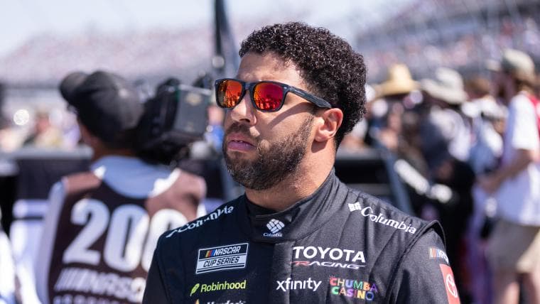 Bubba Wallace gets emotional after seeing Kyle Busch's No. 8 at Charlotte Motor Speedway