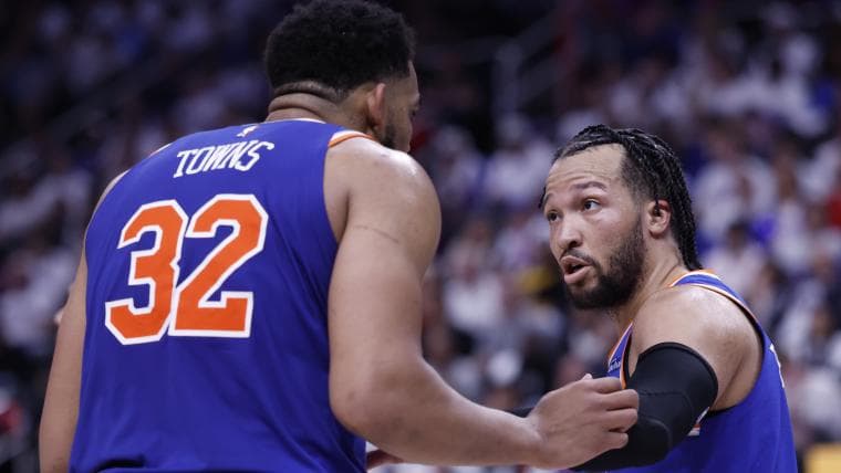 Knicks' Karl-Anthony Towns & Jalen Brunson reach new playoff heights vs. 76ers