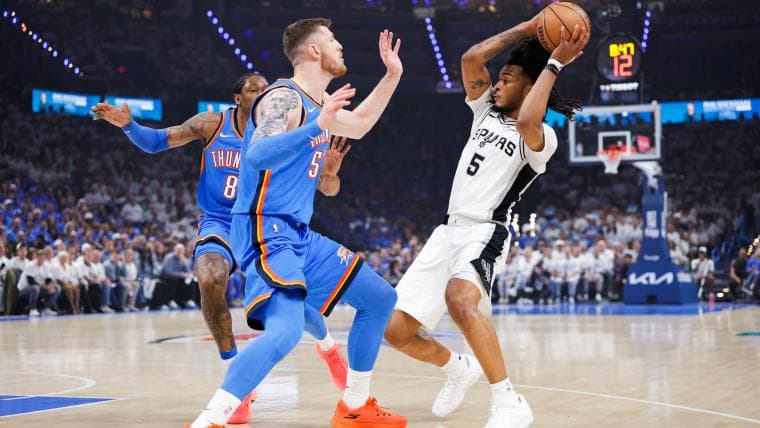 Isaiah Hartenstein under fire for pulling Stephon Castle's dreads in Spurs-Thunder