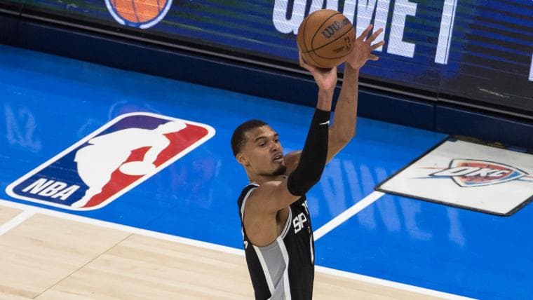 Victor Wembanyama set a career-best on epic game-tying three-pointer in Game 1