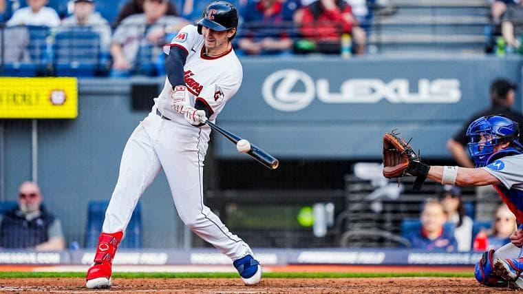 Chase DeLauter's swing has feet movement unlike any in MLB for Cleveland Guardians