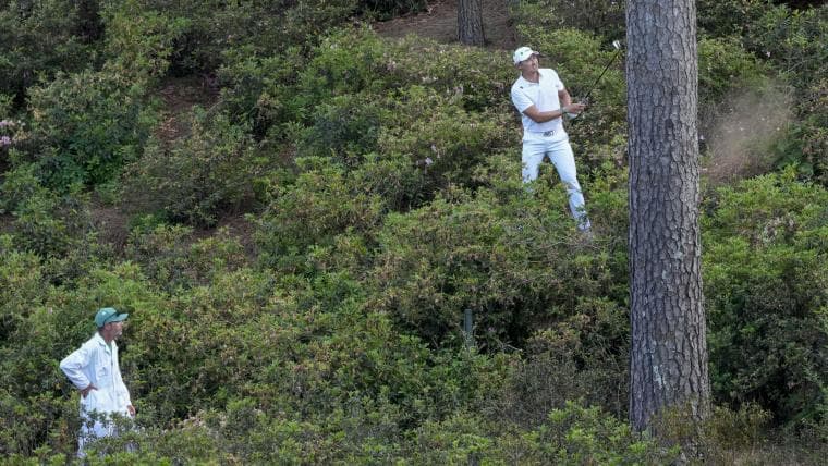 Haotong Li scores 10 on 13th hole in Masters sequence you have to see to believe