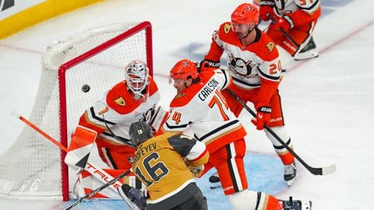 Golden Knights survive war of attrition, push Ducks to brink in Game Five