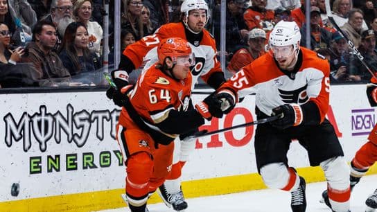 Ducks battle back, take a point in sluggish OT loss to Flyers