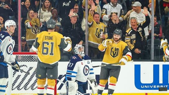 Tale of two games puts Golden Knights a point away from top seed