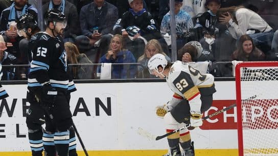Marner lays playoff demons to rest as Vegas beats Utah