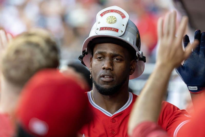 Watch: Angels' Jorge Soler charges mound, tackled by Braves manager in brawl