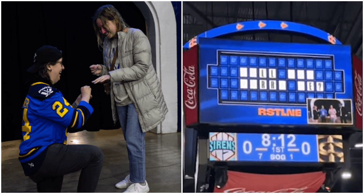Woman proposes to girlfriend on hockey jumbotron in sweet ‘Wheel of Fortune’ reveal