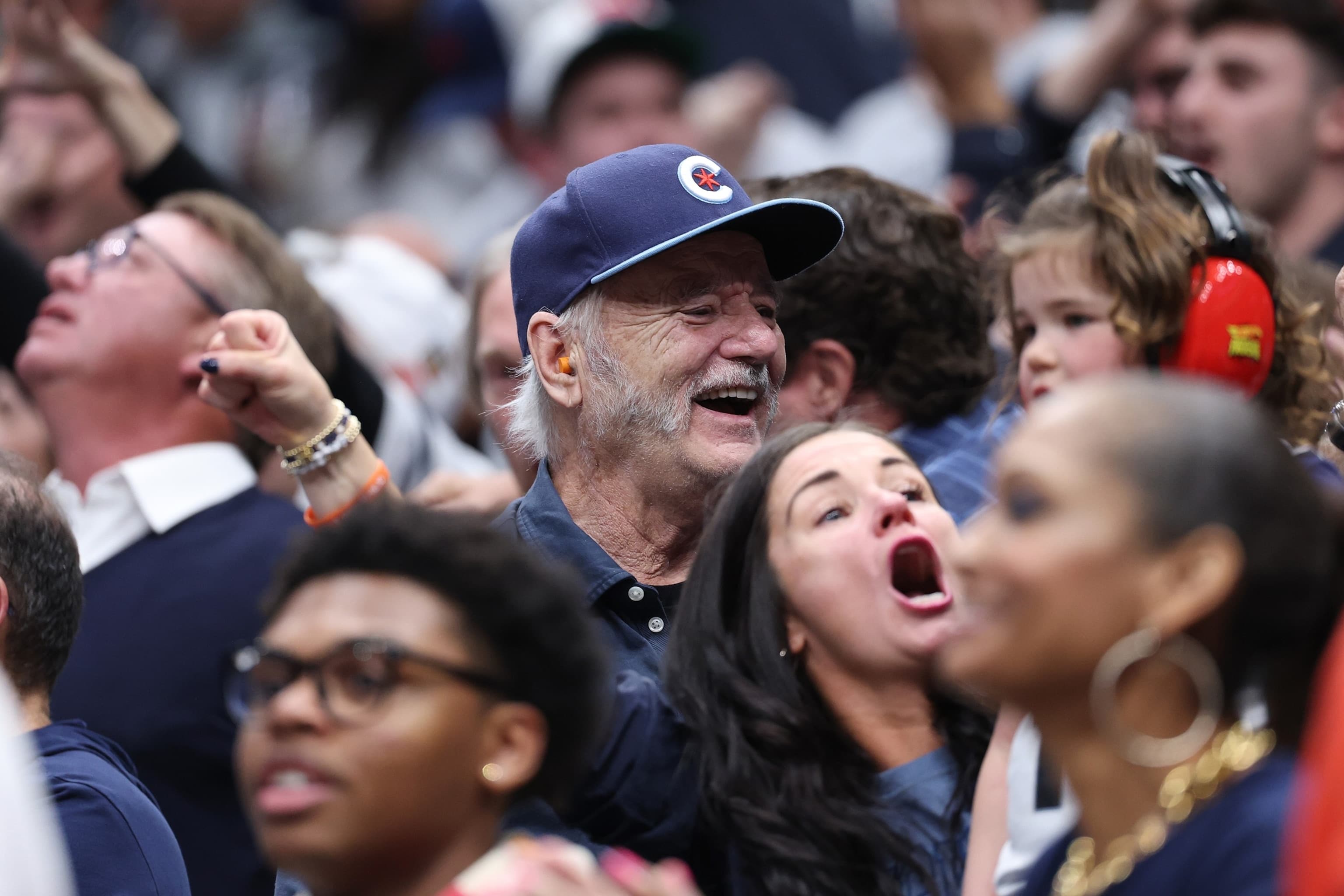 Bill Murray cheers on coach son at thrilling UConn March Madness game