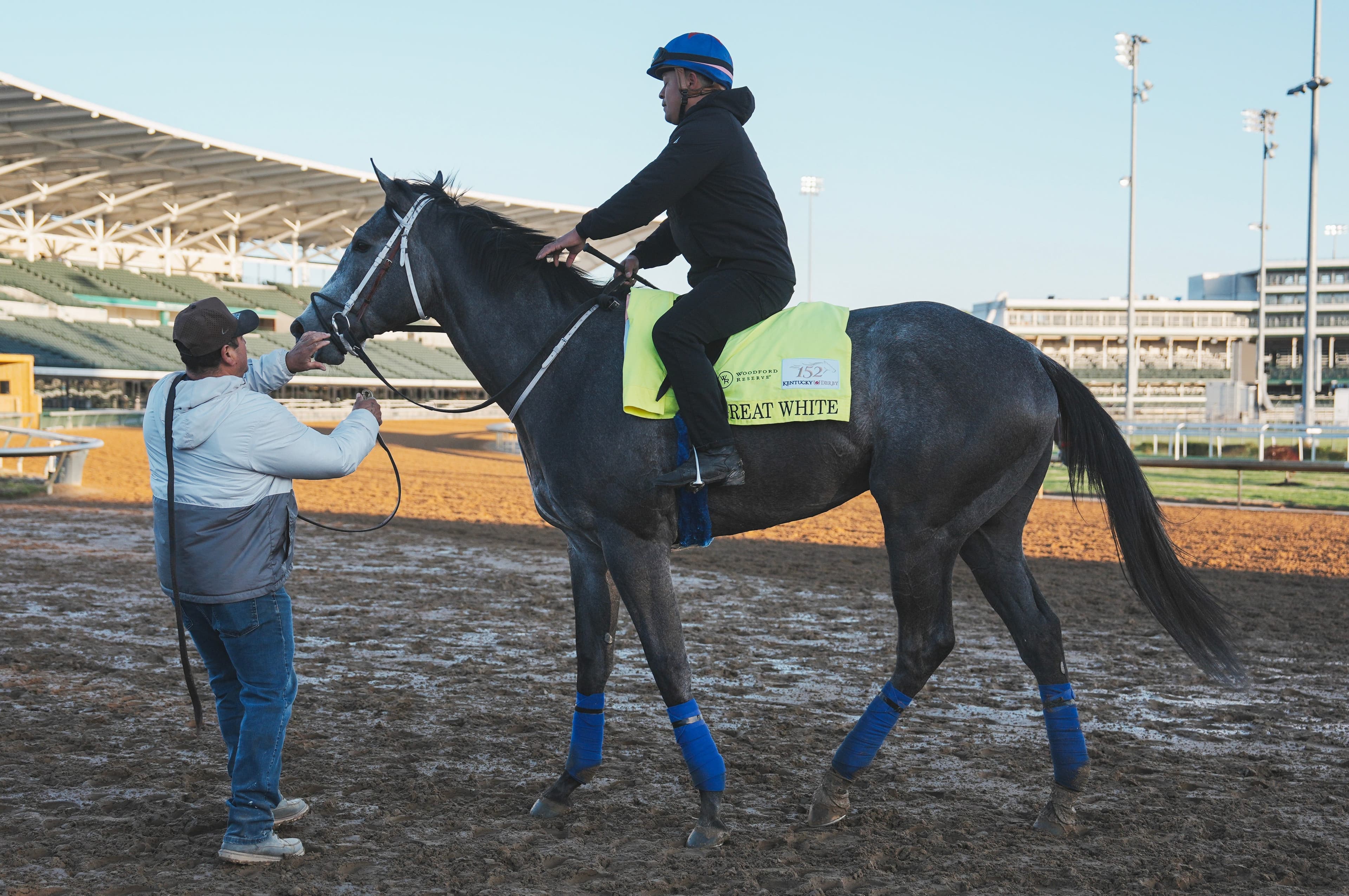 Great White scratched from Kentucky Derby after bucking rider, flipping