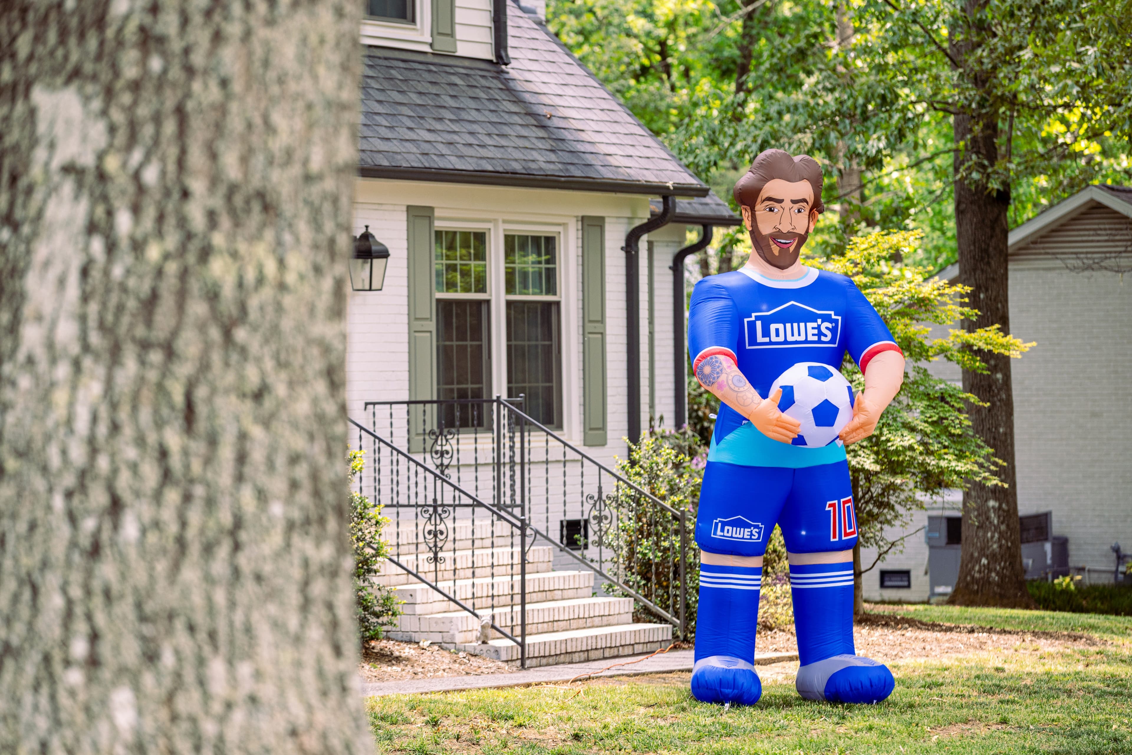 Inflatable nearly double the size of actual Lionel Messi launches at Lowe's