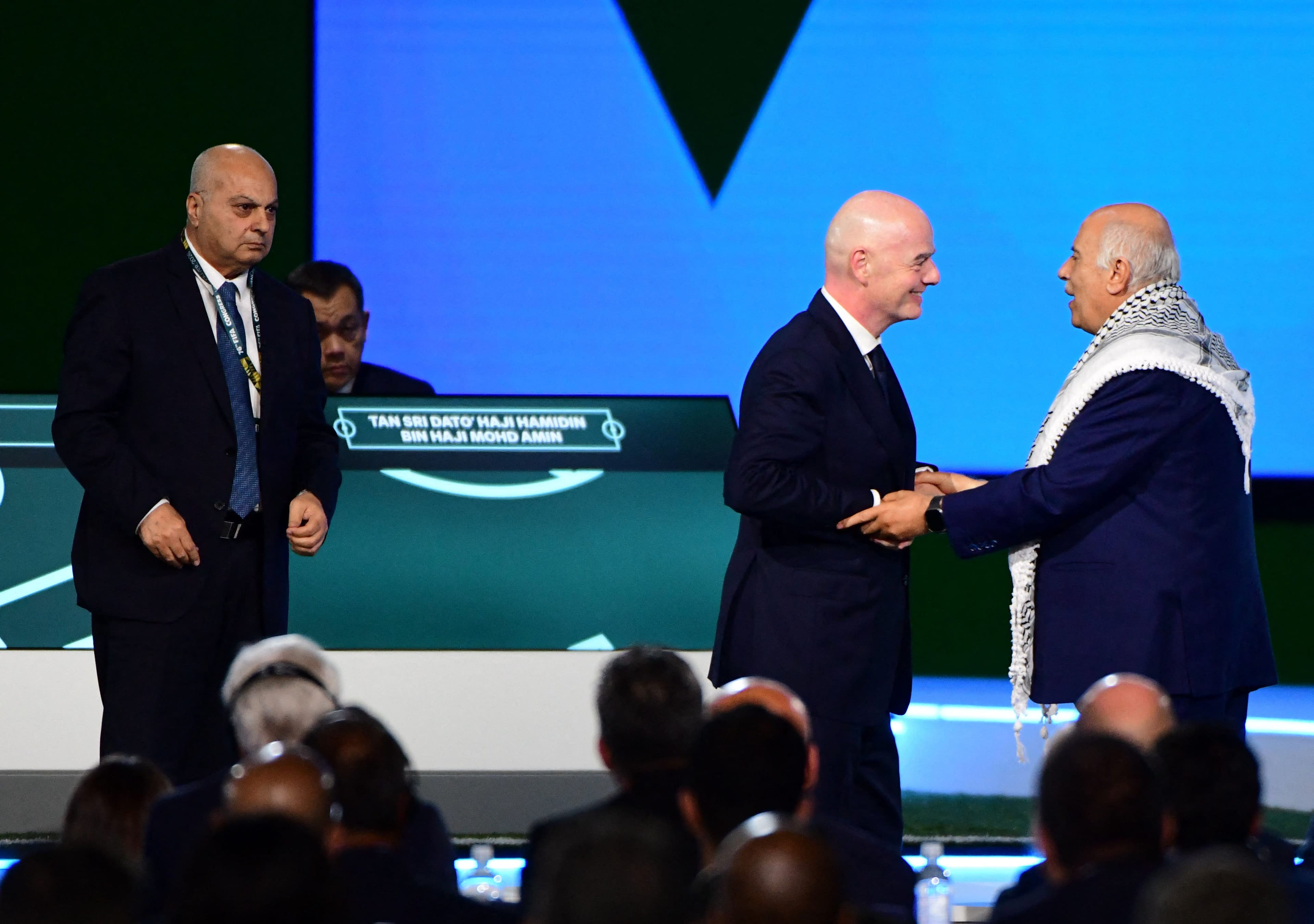 FIFA president's attempt at Israel-Palestine photo-op backfires in tense moment