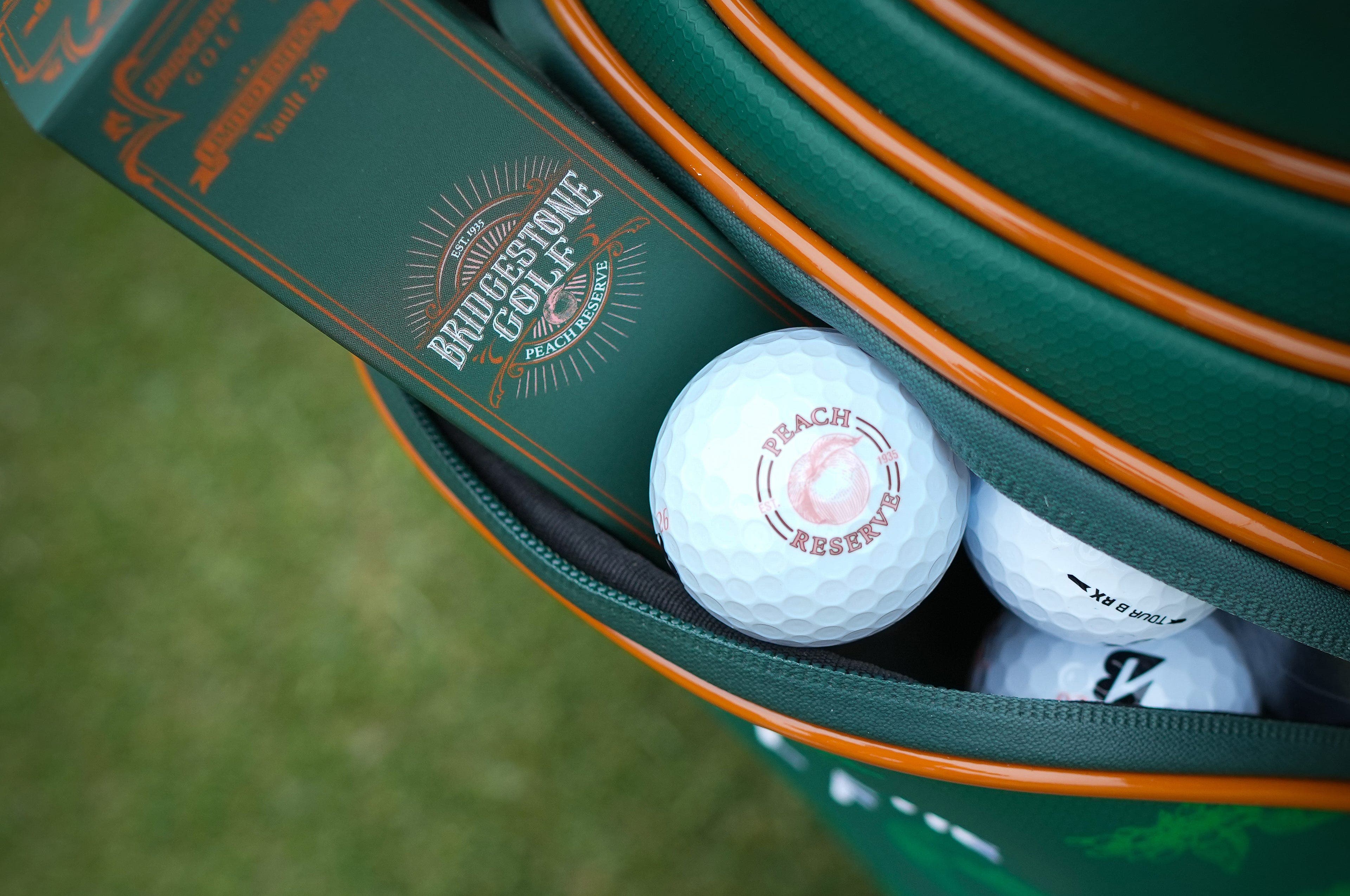 Bridgestone Peach Reserve Vault golf balls celebrate first major