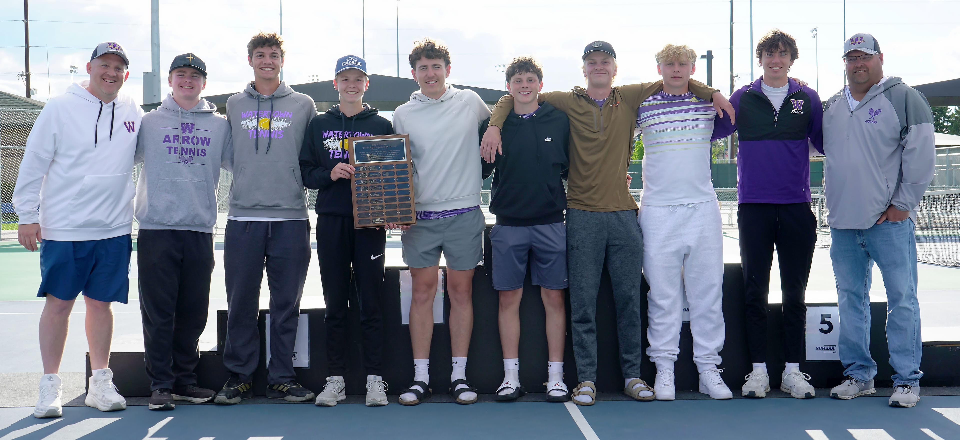 Watertown places ninth, receives Team Sportsmanship Award in state tennis