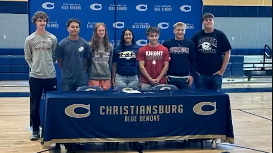 Seven Christiansburg High School student-athletes signed NLI