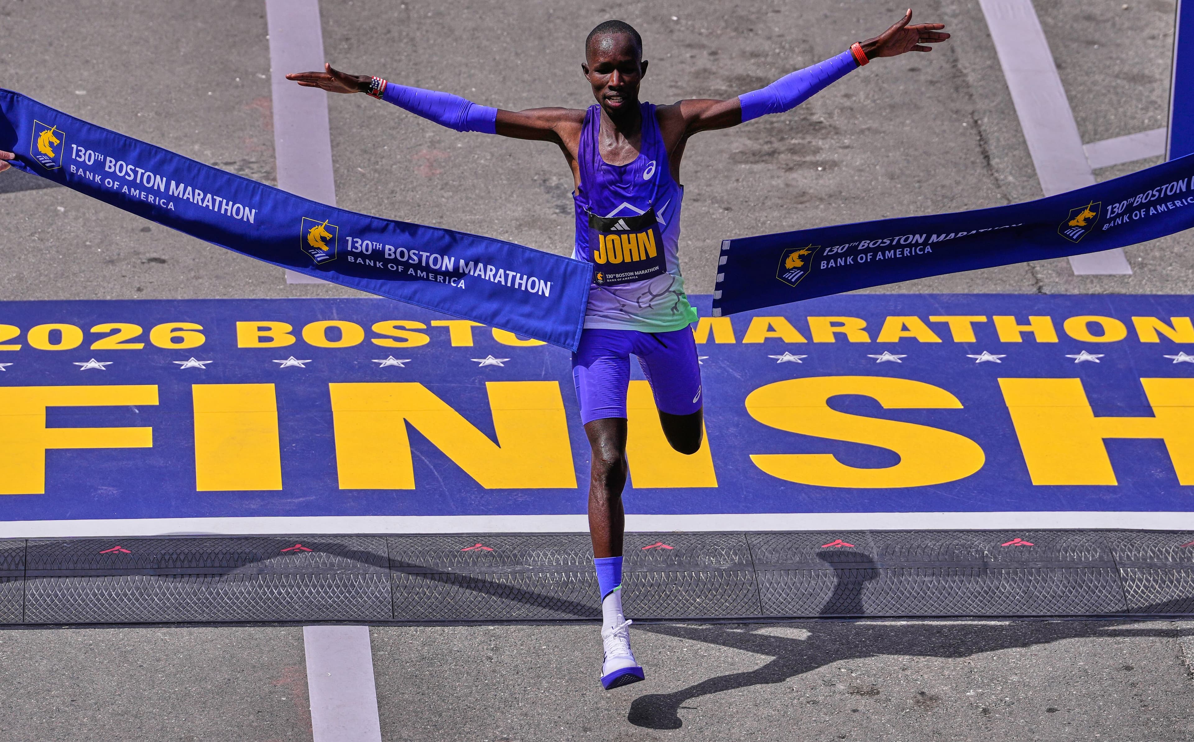 Defending champs John Korir, Sharon Lokedi repeat at Boston Marathon. Korir breaks course record