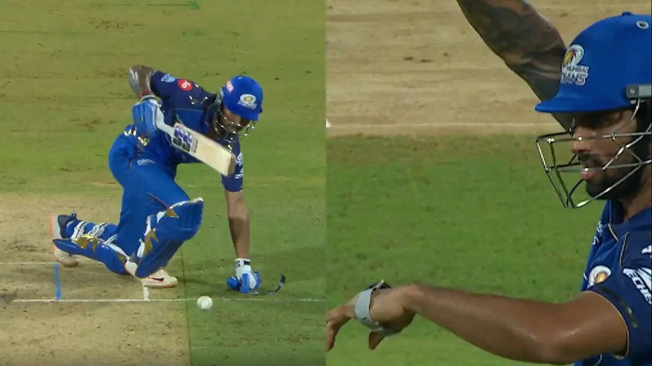 IPL 2026 | Tilak Varma's Rs 28,000 watch falls off after shot goes wrong - viral video