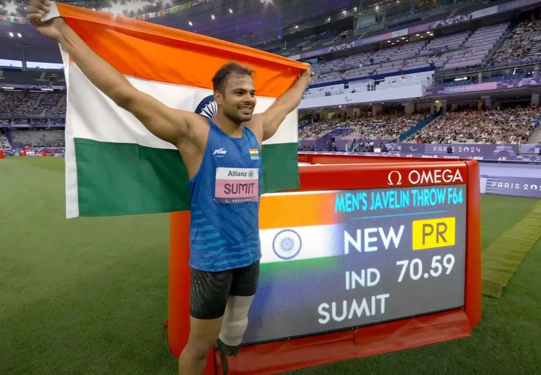 Sumit Antil scores gold, blazing a trail for India in unorthodox Paralympic-style sprint race!