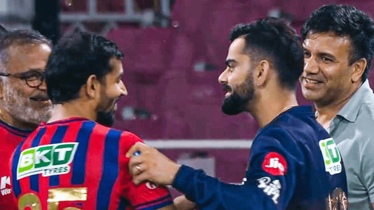 Virat Kohli shares heartwarming moment with Prince Yadav after pacer removes him for duck