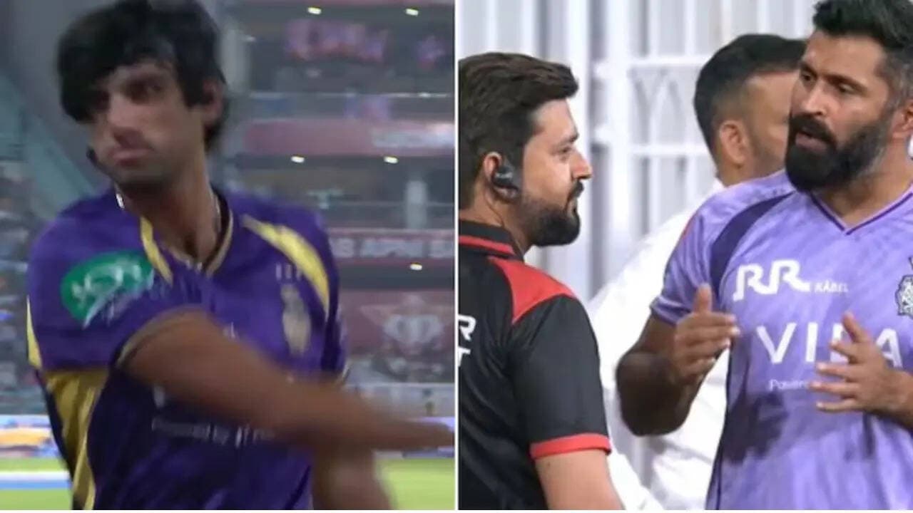 'Obstructing the field' drama: KKR coach Abhishek Nayar confronts fourth umpire after Angkrish Raghuvanshi's dismissal- Watch