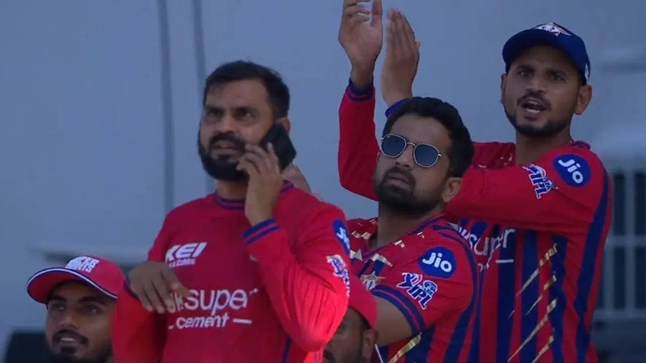 Fact check: Did LSG official use mobile phone in dugout during IPL match vs CSK?