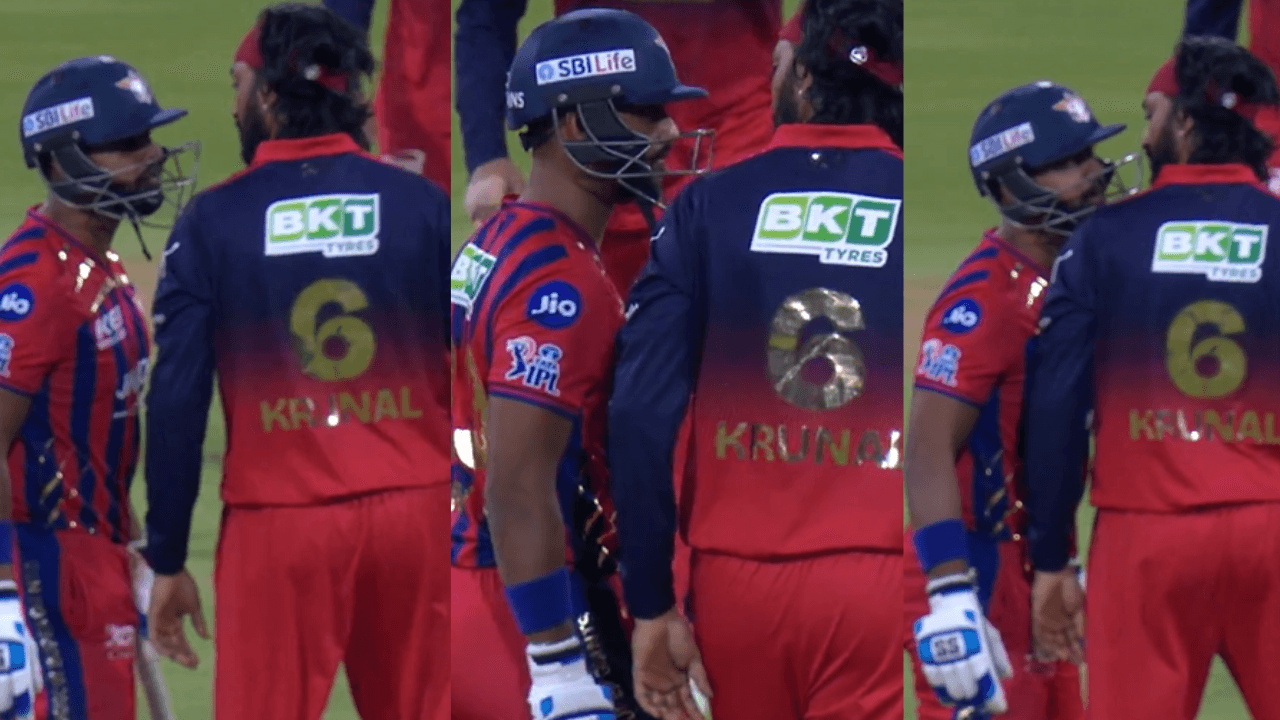 IPL 2026: Krunal Pandya, Nicholas Pooran involved in heated on-field exchange - Watch