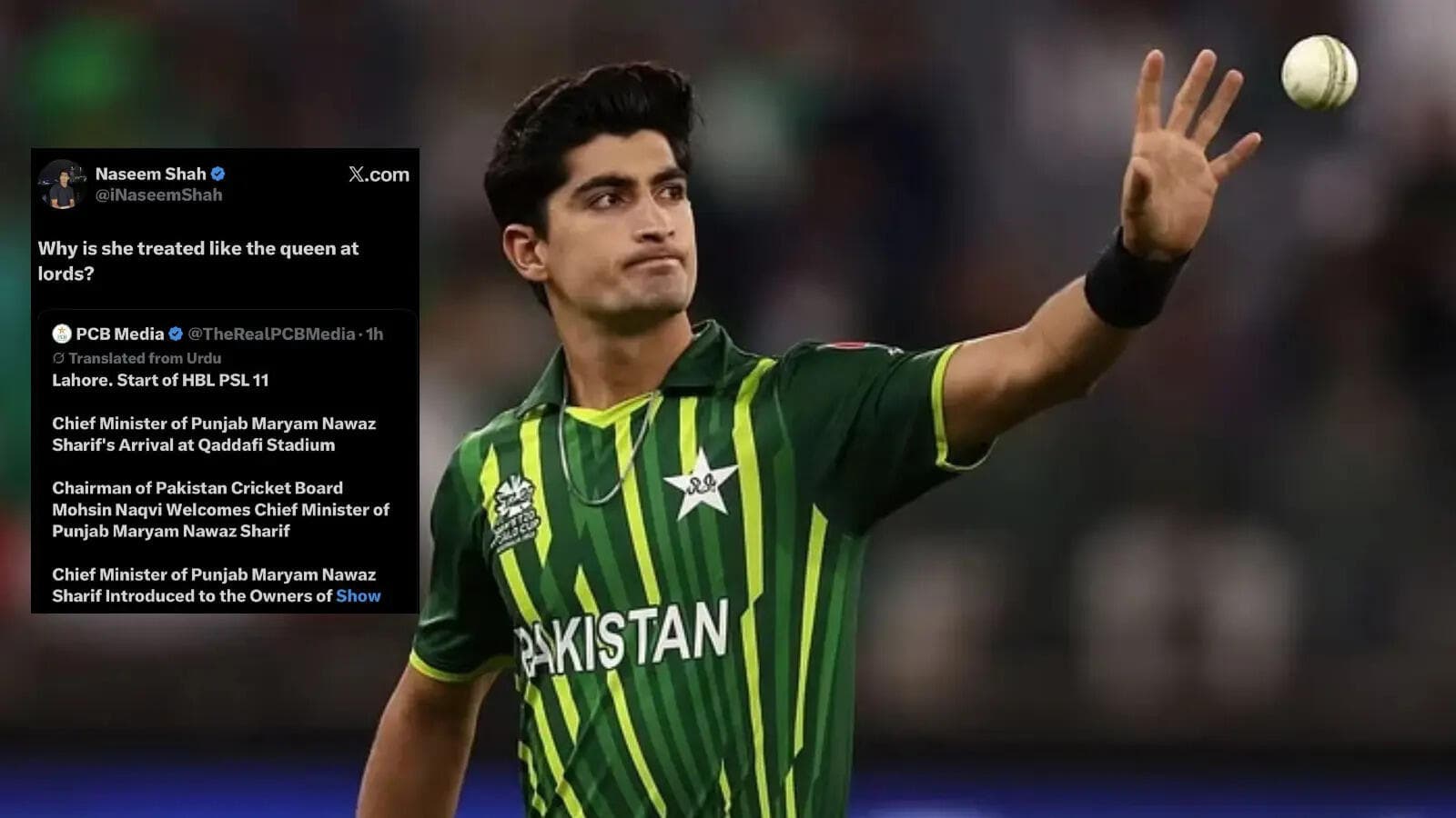 'Queen' jibe lands Naseem Shah in hot water; PCB sends notice