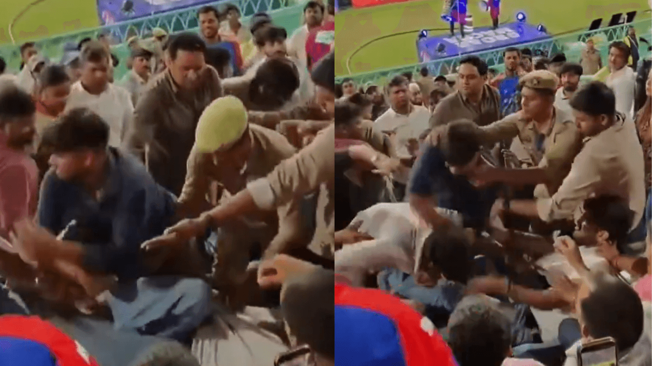 IPL 2026: LSG vs DC turns into WWE Raw as fan brawl erupts in stands - Watch