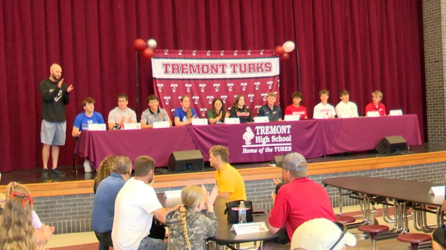 Eleven Tremont seniors honored at signing ceremony