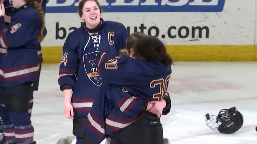 La Salle co-op blanks South County in girls state hockey title, 2-0