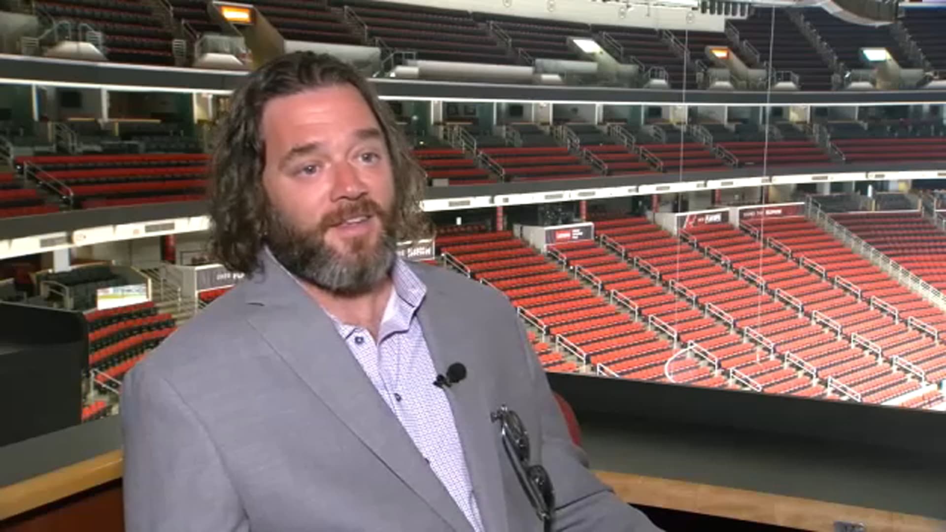 Canes anthem singer Adam Lee Decker feels the energy as he readies for Game 1 spotlight
