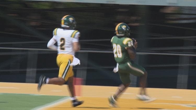 Norfolk State wraps spring camp with physical Green vs. Gold game