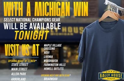 Michigan Rally House Stores to Reopen with a Wolverines Win