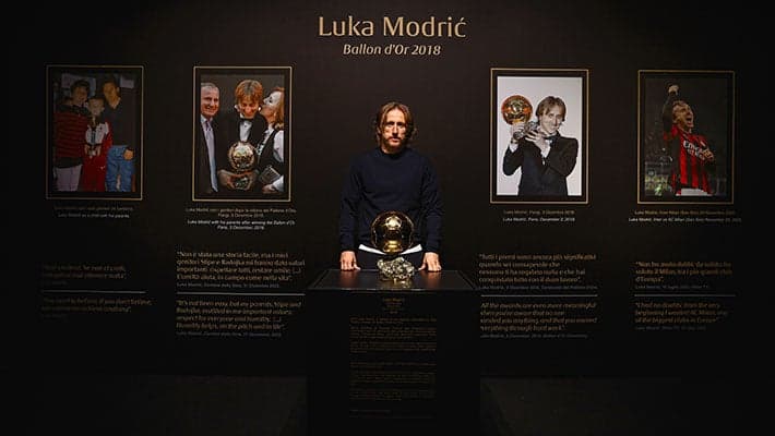 LUKA MODRIĆ'S BALLON D'OR ON DISPLAY AT MUSEO MONDO MILAN