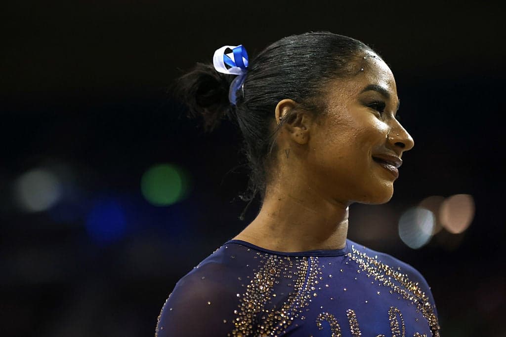 Jordan Chiles’ Final UCLA Home Meet Results In All-Around Title, Near-Flawless Scores Across The Board