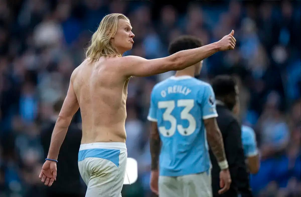 “Stay humble” – Erling Haaland’s title race message to Manchester City squad after Arsenal win