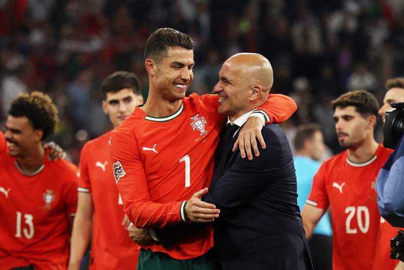 Cristiano Ronaldo is ‘just a football player’ in Portugal team, says Roberto Martinez