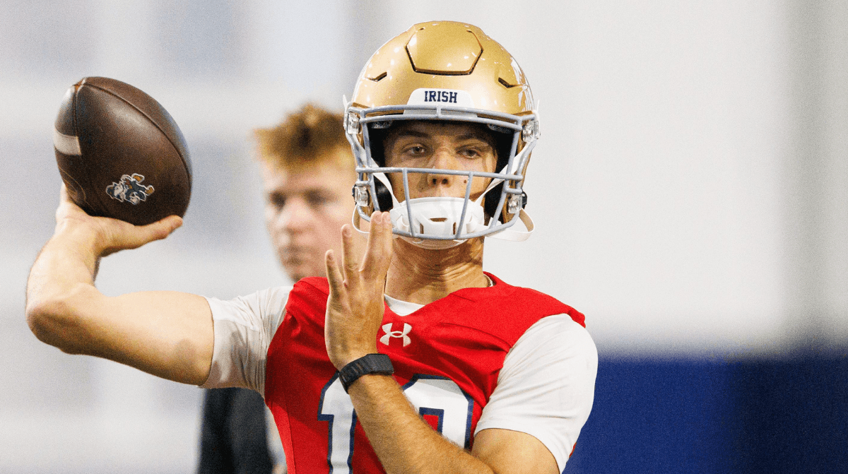 Notre Dame Quarterback Noah Grubbs Taking Necessary Strides During First Spring