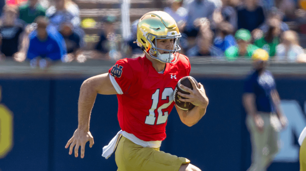 Mike Denbrock Talks Spring Growth For Notre Dame Quarterbacks