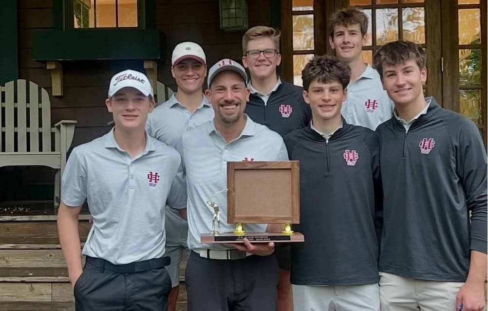 Holland Christian golf rallies from 13 strokes down to claim conference title