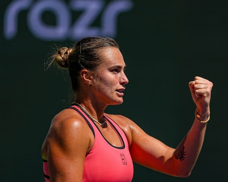 Aryna Sabalenka arrives to Miami Open with viral championship flair