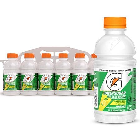 12-Pack 12-Oz Gatorade Lower Sugar Sports Drink (Lemonade) $6.59 w/ S&S + Free Shipping w/ Prime or on orders over $35 (2 replies)