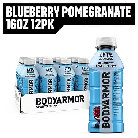 12-Pack 16-Oz BODYARMOR LYTE Blueberry Pomegranate Hydration Sports Drink $9.00 (75c Ea) w/ S&S + Free Shipping w/ Prime or on $35+