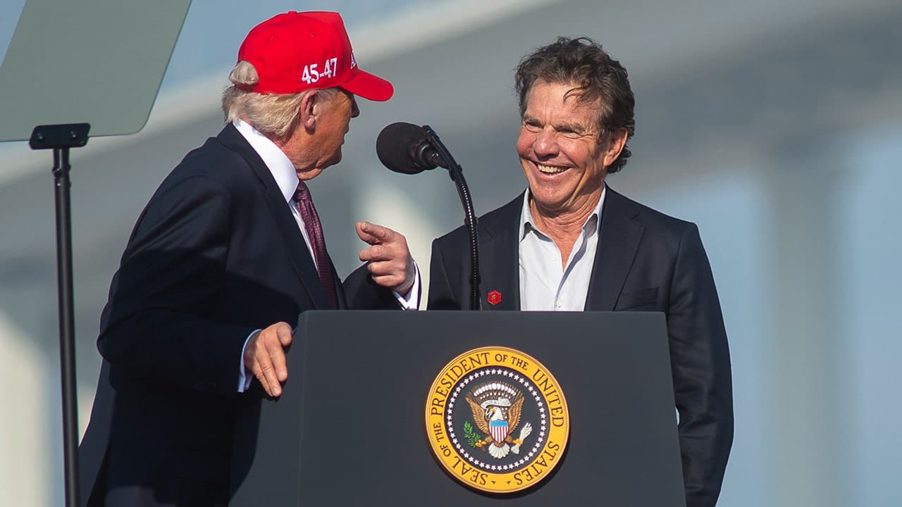 Dennis Quaid calls out Hollywood's 'double standard' on Trump support