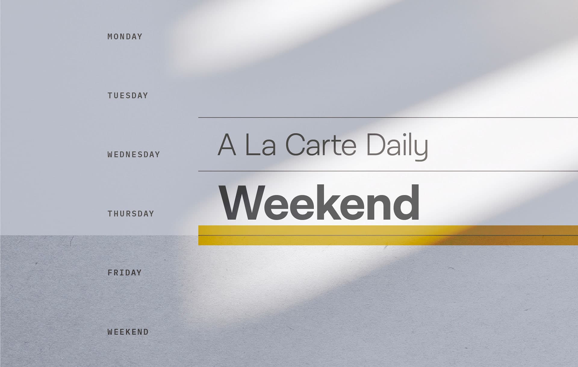 Weekend A La Carte (March 21)